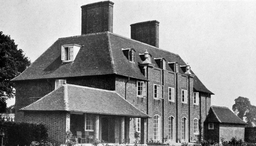 Photographic print of the South front of Chussex Walton Heath, built by Sir Edwin Lutyens