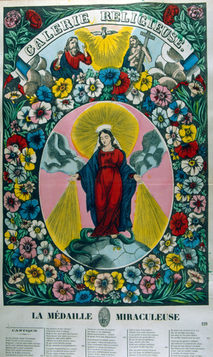 19th century coloured illustration (French). depicting the Virgin Mary. approx. 1854