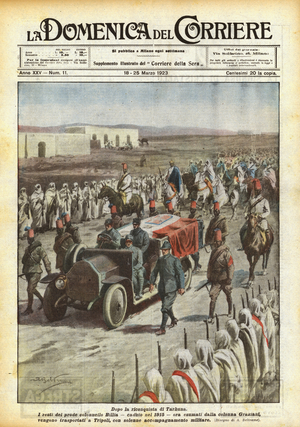 After the reconquest of Tarhuna (colour litho)