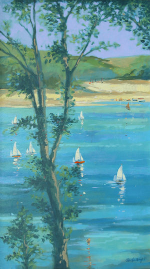 Salcombe Through The Trees (oil on canvas)