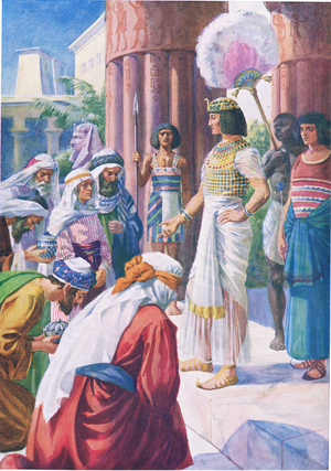 Joseph and his brothers, from The Bible Picture Book published by Thomas Nelson, c.1950 (litho)