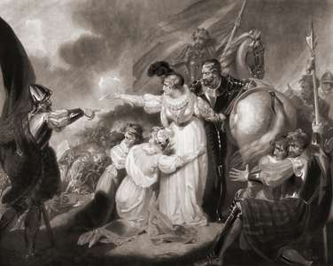 Defeat of Mary Queen of Scots at Battle of Langside, 18th century (print)