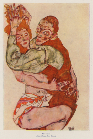 Pair of Lovers (colour litho)