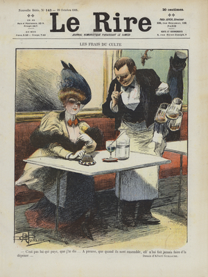Illustration for Le Rire (colour litho)
