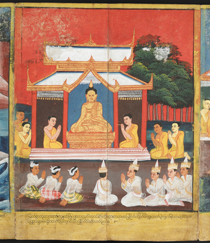 Scenes from the life of the Buddha.