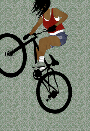 Biker Girl, 2012 (digital illustration)