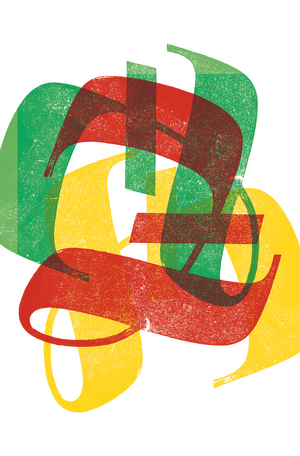 Z, 2014 (woodtype printing on paper)
