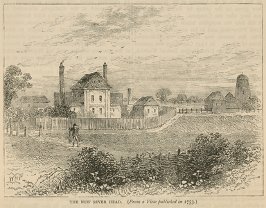 The New River head, from a view published in 1753 (engraving)