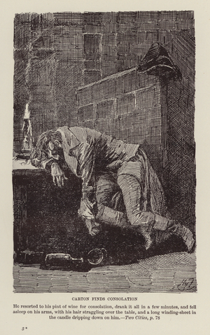 Illustration for A Tale of Two Cities by Charles Dickens (litho)