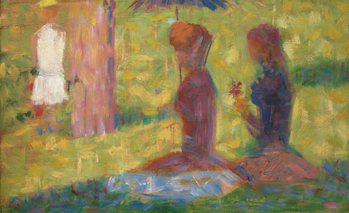 Study of Figures for \"La Grande Jatte\", 1884-1885 (oil on wood)