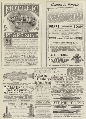 Page of Advertisements (engraving)