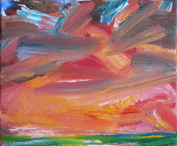 Houston - Red Sky (oil on canvas)