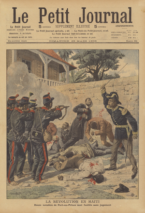 Revolution in Haiti (colour litho)