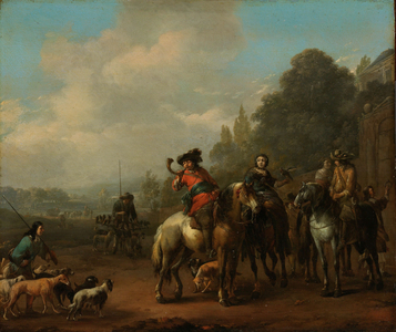 The Return from the Hunt, 1650-1674 (oil on panel)