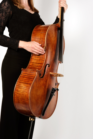 Young woman in concert black