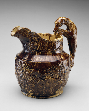 Pitcher, c.1850-1907 (Rockingham-glazed earthenware)