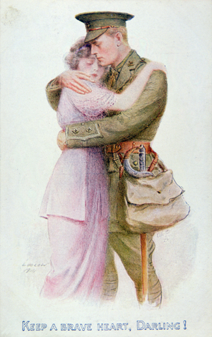 World War One postcard, c.1914-18 (colour litho)