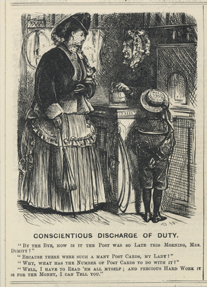 19th century well-informed postmistress