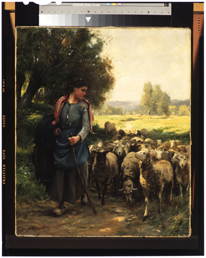 The Young Shepherdess, c.1900 (oil on canvas)