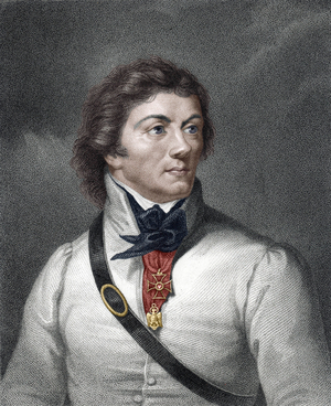 Thaddeus Kosciuszko polish officer who took part into American war of independence, (engraving)