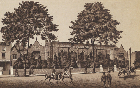 Leamington College and Master's House (litho)