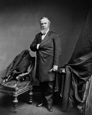 Rutherford B. Hayes (1822-93), 19th President of the United States 1877-81, Full Length Portrait, Brady-Handy Collection, 1870's (b/w photo)