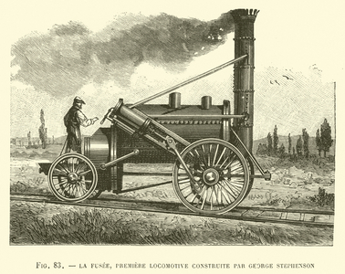 La Fusee, Premiere Locomotive Construite par George Stephenson (engraving)