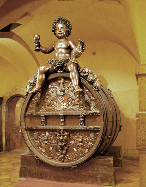 Bacchus on a barrel, Bremen, Germany (photo)