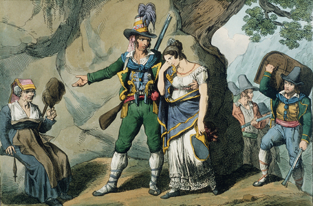 BRIGANDS WITH HOSTAGE, 19th century