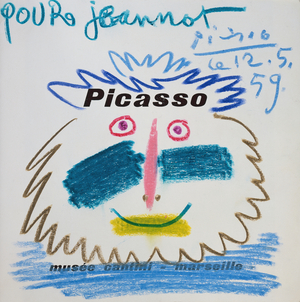 Man's Head, 1959 (wax crayon)