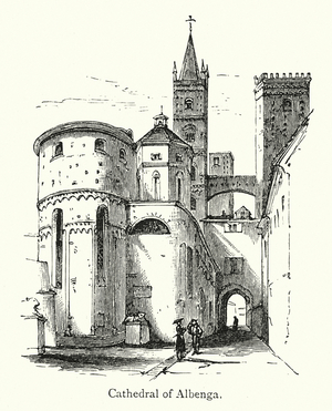 Cathedral of Albenga (litho)