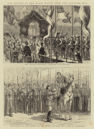 The Return of the Black Watch from the Ashantee War (engraving)
