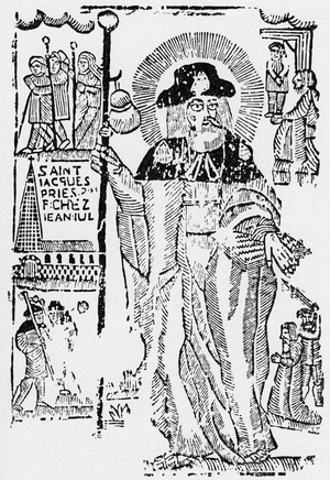 Saint James the Greater - Breton wood engraving