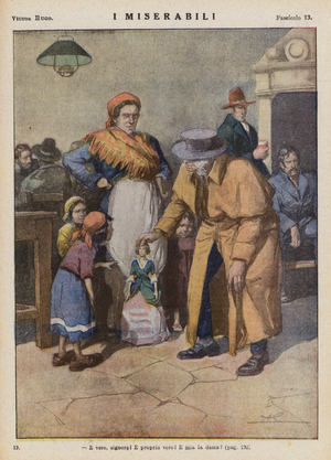 Illustration for Les Miserables by Victor Hugo (colour litho)
