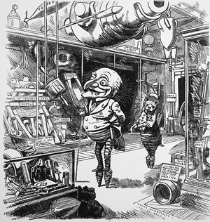 Mr Punch and his dog Toby, 1850