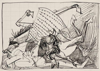 Picasso sketches 112, 1988 (drawing)