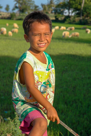 Cham culture: Cham boy, near Phan Rang, Vietnam.