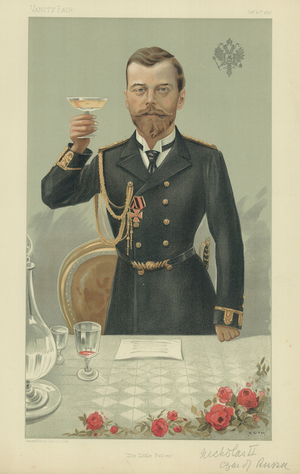 HIM The Czar Nicholas II KG (colour litho)