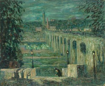 High Bridge at Night, New York City, c.1910-1920 (oil on canvas)