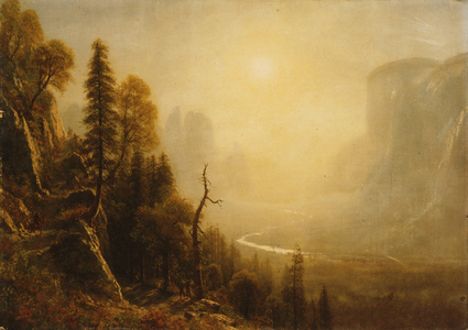 Study for Yosemite Valley, Glacier Point Trail,  (oil on board)