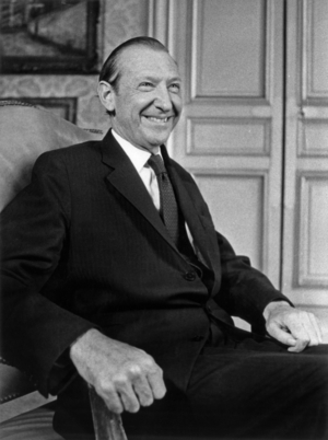 Kurt Waldheim, Austrian Politician, Secretary-General of The United Nations, in Paris on April 6, 1972 (b/w photo)