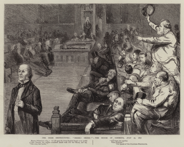 The Irish Obstructives, "Order! Order!", the House of Commons, 27 July 1877 (engraving)