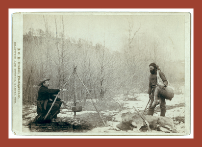 Hunting Deer. A Deer Hunt Near Deadwood in Winter '87 and ' Two Miners Millan and Hubbard Got Their Game
