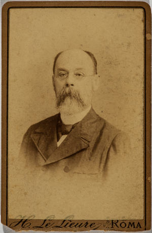 Portrait of man with big mustache, Rome, Italy, 1879 (photo)