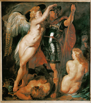 The Coronation of the Hero of Virtue, (painting on canvas)