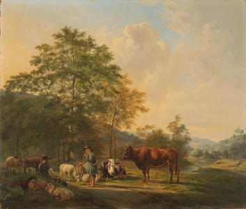 Hilly Landscape with Shepherd, 1815 (oil on canvas)