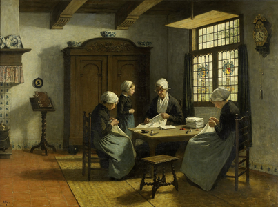In the Orphanage at Katwijk-Binnen, 1875 (oil on canvas)