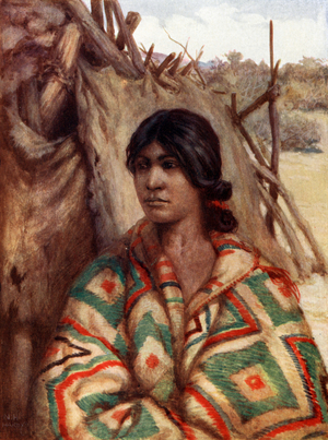 A Navaho Indian Squaw (colour litho)