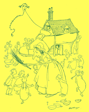 There was an old woman who lived in a shoe: