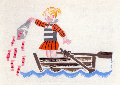 Illustration from 'Masha's Fairytales' by Sofya Prokofieva, 1966 (gouache on paper)
